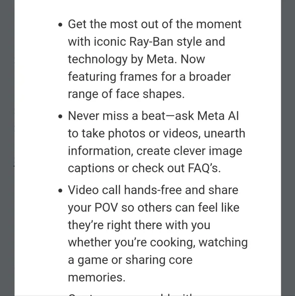 Ray-Ban Meta Glasses With Beige Case And Charger - Picture 13 of 14